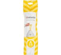 Sac poubelle 3 litres Brabantia liens coulissants blanc - paquet de 20