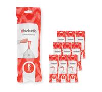 Brabantia Sacs poubelle PerfectFit (B/5 L) Poignées coulissantes, 10 rouleaux (200 sacs) Blanc