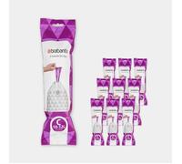 BRABANTIA - Sac poubelle PerfectFit, Code C, 10-12L - 10 ROULEAUX DE 20 SACS