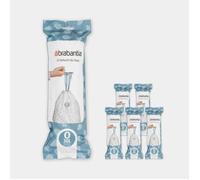 BRABANTIA - Sac poubelle PerfectFit, Code O, 30L - 6 ROULEAUX DE 20 SACS