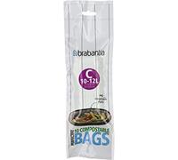 Brabantia Sacs poubelle PerfectFit compostables 10–12 L (C) – 10 pièces/rouleau
