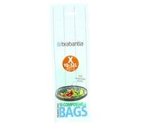 Brabantia Sacs Poubelle compostables PerfectFit X, 10L / 12L, [10 Sacs par Rouleau], Vert