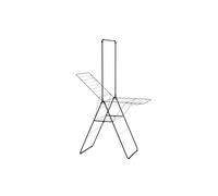 Brabantia Séchoir à Linge 20 m avec Tringle HangOn - Matt Black | Séchage XXL | Ailes réglables et Tringle à cintres | Séchoir Pliable pour intérieur | 99 x 7 x 66 cm