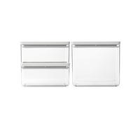 brabantia Bocal Carré, Tasty+ Light Grey - Set 2 (2x 1,5 L und 2x 3,5L)