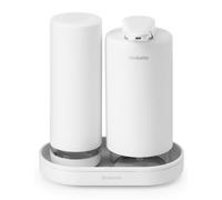 Brabantia – Ensemble de distributeurs de savon SinkStyle élégants, 2 x 200 ml, plateau texturé