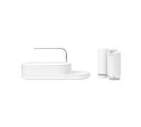 Brabantia - SinkStyle Organiseur Lot de 3 pièces avec Organiseur d'Évier, Distributeur de Savon et Distributeur Liquide Vaisselle -Design Compact, Bac d'Égouttage avec Flux d'Air, Plateau Antidérapant