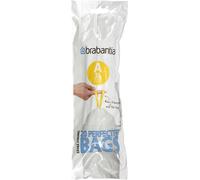 Brabantia Size A - Sac poubelle - cordon de serrage - 3 L - polyéthylène haute densité (HDPE) - blanc
