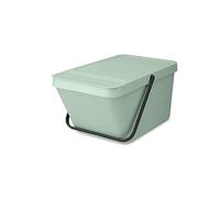 Brabantia - Sort & Go Poubelle Empilable 20L - Grande - Poignée de Transport - Facile à Nettoyer - Bac de Rangement & Bac à Papier - Accessoires de Cuisine - Jade Green - 28 x 45 x 22,5 cm