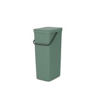 Brabantia Poubelle de tri Sort & Go 40L – Ouverture permanente, couvercle amovible, vert foncé