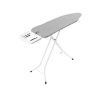 Table à Repasser Brabantia Taille B, 124 x 38 cm - Metallised | 100% Coton Fairtrade | Structure Stable Anti-vacillement | Pliable, Hauteur réglable et Repose-Fer Fixe | Certifiée Fairtrade et C2C