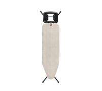 Table à Repasser Brabantia Taille B, 124 x 38 cm - Denim Grey | 100% Coton Fairtrade | Couche de Mousse de 8 mm | Structure Stable Anti-vacillement | Pliable, Hauteur réglable et Repose-Fer Vapeur