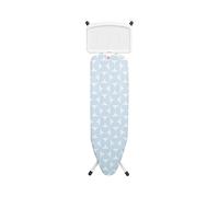 Brabantia - Table à Repasser B - avec Support pour Centrale Vapeur XL - Moyen & Pliable - Hauteur Réglable - Housse en Coton - Sécurité Enfants et Transport - Fresh Breeze -124 x 38 cm