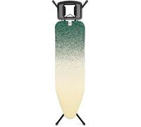 Brabantia - Table à Repasser B - Repose-Fer Réglable - Hauteur Réglable - Pieds Antidérapants - Housse en Coton 100 pour Cent équitable avec Couche de Mousse - Pliable - New Dawn - 124x38cm