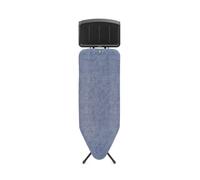 Brabantia - Table à Repasser Taille C - pour Centrale Vapeur - Planche a Repasser XL - Support Métallique - Plateau Extra-Stable - Unité Vapeur Jusqu'à 40 x 22 cm - Denim Blue - 124 x 45 cm