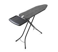 Brabantia Table à Repasser Taille B, pour Centrale, Denim Black, 124x38cm | Repose centrale vapeur, Hauteur réglable, Pieds Antidérapants, Verrou de transport, Housse en coton avec mousse, Pliable