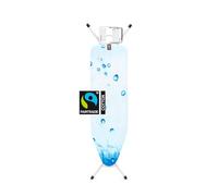 Brabantia - Table à Repasser Taille B - pour Fer Vapeur - Planche a Repasser - pour Les Gauchers et Les Droitiers - Plateau Extra-Stable - pour Fers Jusqu'à 13,5 cm - Ice Water - 124 x 38 cm