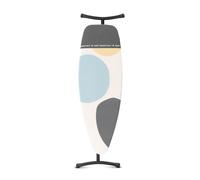 Brabantia - Table à Repasser Taille D - pour Centrale et Fer Vapeur - Zone Résistante à la Chaleur - Plateau Extra-Stable - Réglage de la Hauteur Idéale - Spring Bubbles - 135 x 45 cm