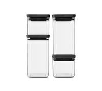 Brabantia Tasty+ kit de bacs de rangement 22.3x11.2x29.6 cm transparent-noir 122422