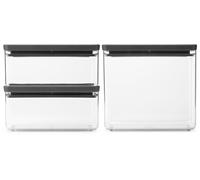 Brabantia Tasty+ kit de bacs de rangement transparent-noir 230783
