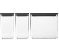 Brabantia Tasty+ kit de bacs de rangement xx cm transparent-noir 230707