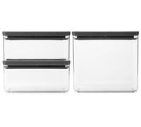 Brabantia Tasty+ kit de bacs de rangement xx cm transparent-noir 230783