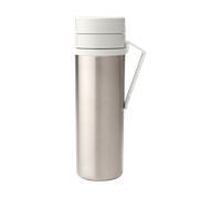 Brabantia - Gourde Isotherme Make & Take avec Clip Ceinture, Conserve les Boissons Chaudes pendant 6 Heures ou Froides pendant 12 Heures, Étanche et Lavable au Lave-Vaisselle - Gris Clair, 0,5L
