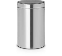 Brabantia Touch Bin avec seau intérieur plastique, Acier Mat, 40 L