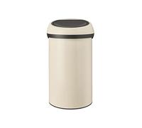 Brabantia - Touch Bin 60L - Grande Poubelle pour la Cuisine - Ouverture Soft-Touch - Bordure de Protection - Poignées Robustes - Recyclage Facile - Sacs Poubelles Inclus - Soft Beige - 40 x 40 x 71 cm