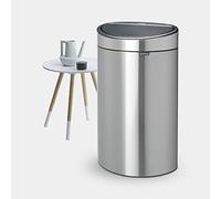 Brabantia Poubelle Touch Bin – seau intérieur plastique – acier mat – 40 L