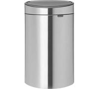Brabantia Touch Bin, Mülleimer, Abfalleimer, Abfallbehälter, Matt Steel, 40 L, 114823