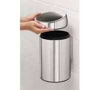 Brabantia Poubelle Touch Bin murale 3 L acier mat