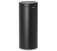 Brabantia Touch Bin New, 30 Litres, avec Seau Intérieur en Plastique - Mineral Moonlight Black