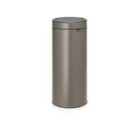 Brabantia Touch Bin Poubelle - 30 litres - seau intérieur en plastique - platine 115363