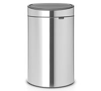 Brabantia Touch Bin Poubelle avec Seau intérieur - Acier Inoxydable - Acier Mat 43.5 x 30.2 x 72.7 cm
