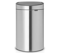 Brabantia Poubelle Touch Bin – seau intérieur plastique – acier mat – 40 L