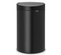 Brabantia Poubelle Touch Bin New 114946 – 40 L, seau intérieur plastique, Noir mat