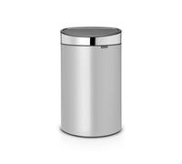 Poubelle à pression coloris métal 40L Brabantia Touch Bin