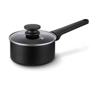 Brabantia VANTA - Casserole Antiadhésive 16 cm - Tous Feux - Poêle en Aluminium Recy ramique Sans PFAS - Couvercle en Verre