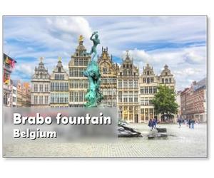 Brabo Aimant de réfrigérateur Fontaine sur la place du marché, Anvers, Belgique