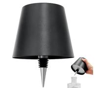 Brabola Abat-jour LED pour bouteille de vin, kit d'éclairage rechargeable pour bouteilles d'alcool, 3 couleurs, intensité variable, contrôle tactile, lampe de table pour restaurant, maison, bar (noir)