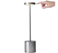 Brabola Lampe de chevet à piles, lampe de chevet tactile, lampe de bureau LED portable avec 3 luminosités, lampe de chevet rechargeable pour chambre d'enfant, bureau, restaurant, dortoir, salon