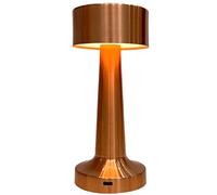 Brabola Lampe de table tactile, lampe de chevet sans fil, lampe de chevet rechargeable, lampe de lecture avec 3 luminosités pour chambre à coucher, restaurant, dortoir, bureau, salon (or rose)