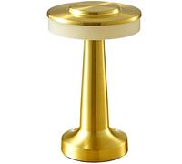 Brabola Lampes de chevet tactiles, lampes de table portables sans fil avec 3 LED de luminosité, lampe de chevet rechargeable pour chambre d'enfant, bureau, restaurant, dortoir (doré)