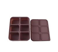 BRABOSTON Bac à glaçons en silicone de qualité supérieure 4/6/12 grilles avec couvercles, doux mais robuste, idéal pour les cuisines familiales et les événements sociaux, moules à glaçons avec