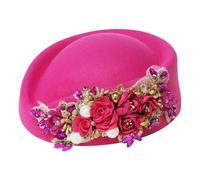BRABOSTON Bérets élégants en laine pour femme - Réglable - Polyvalents - Pour le printemps, l'automne et l'hiver, rose rouge, Taille unique