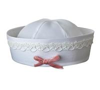 BRABOSTON Chapeau de marin cosplay avec petit nœud décoratifs, capitaine bleu marine, chapeau marin pour femme et fille, accessoires de cosplay amusants, chapeaux bleu marine pour femme, chapeaux de