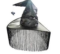 BRABOSTON Chapeau de sorcière d'Halloween avec citrouille, décorations de fête de jardin, cosplay, accessoires de costume d'Halloween, chapeau de magicien pour adulte, costume pour femme