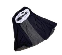 BRABOSTON Chapeau d'habitudes de nonne noir et blanc - Coiffe religieuse pour cosplay, Halloween, coiffe de nonne
