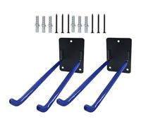 BRABOSTON Lot de 2 crochets muraux robustes de 25,4 cm en fer enduit pour poussettes, échelles, pneus, crochets utilitaires de garage avec revêtement en PVC
