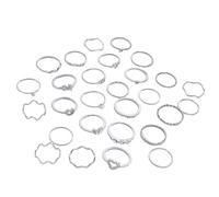 BRABOSTON Lot de 28 bagues élégantes multi-usages en forme de cœur pour fêtes, rendez-vous et célébrations, taille unique, Comme décrit, Comme décrit.